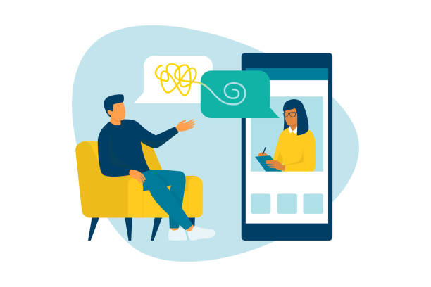 Patient in a telehealth therapy session.